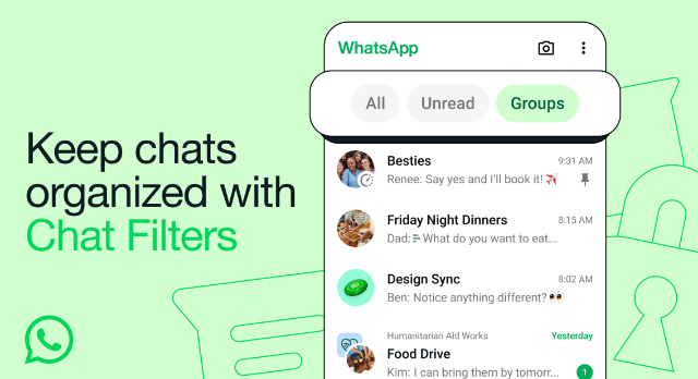 WhatsApp Introduces Chat Filters To Help Find Messages Faster 