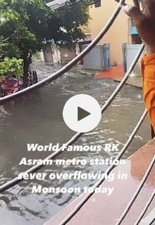 World Famous RK Asram metro station sever overflowing