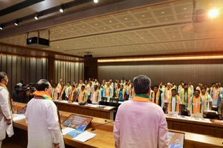 BJP National President Shri J.P. Nadda addressing Loksabha Prawas Yojna Baithak at BJP Central Offic